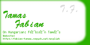 tamas fabian business card
